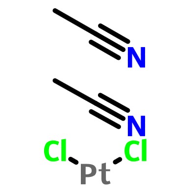 铂(2+)氯化物-乙腈(1:2:2) 13869-38-0 C4H6Cl2N2Pt 顺-双(乙腈)二氯铂(II)